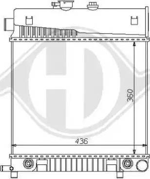 Diederichs 8121157 - Radiator, engine cooling autospares.lv