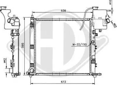 Diederichs 8121169 - Radiator, engine cooling autospares.lv