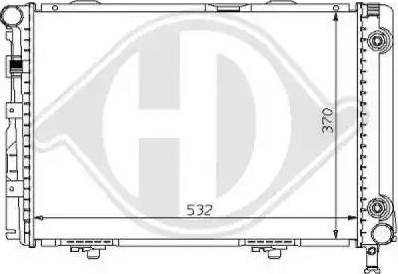 Diederichs 8121105 - Radiator, engine cooling autospares.lv