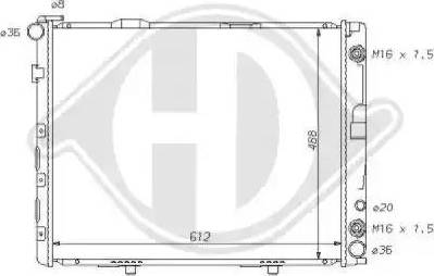 Diederichs 8121107 - Radiator, engine cooling autospares.lv