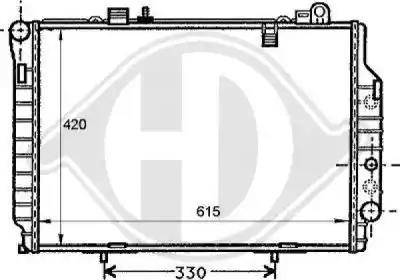 Diederichs 8121186 - Radiator, engine cooling autospares.lv