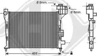 Diederichs 8121180 - Radiator, engine cooling autospares.lv