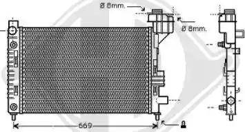 Diederichs 8121182 - Radiator, engine cooling autospares.lv