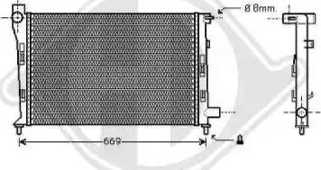 Diederichs 8121187 - Radiator, engine cooling autospares.lv