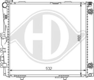 Diederichs 8121134 - Radiator, engine cooling autospares.lv