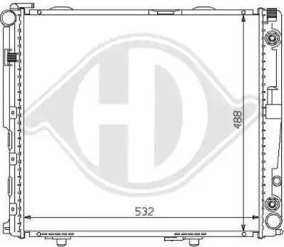 Diederichs 8121121 - Radiator, engine cooling autospares.lv