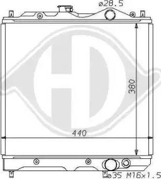 Diederichs 8122107 - Radiator, engine cooling autospares.lv