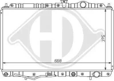 Diederichs 8122129 - Radiator, engine cooling autospares.lv