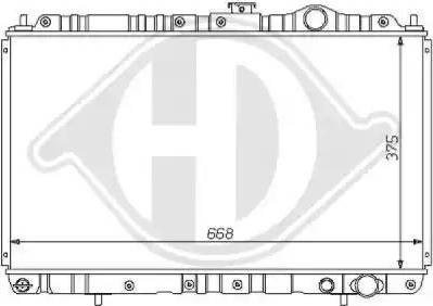 Diederichs 8122124 - Radiator, engine cooling autospares.lv