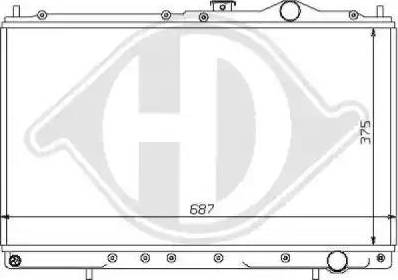 Diederichs 8122121 - Radiator, engine cooling autospares.lv