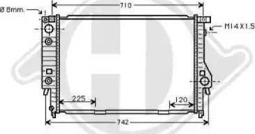 Diederichs 8122206 - Radiator, engine cooling autospares.lv