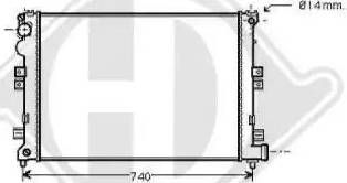 Diederichs 8349105 - Radiator, engine cooling autospares.lv