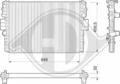 Diederichs 8349204 - Radiator, engine cooling autospares.lv