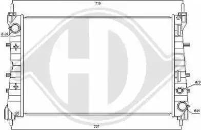 Diederichs 8346346 - Radiator, engine cooling autospares.lv