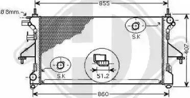 Diederichs 8348406 - Radiator, engine cooling autospares.lv