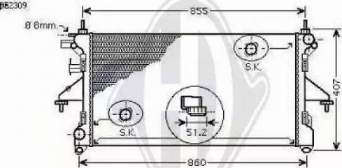 Diederichs 8348403 - Radiator, engine cooling autospares.lv