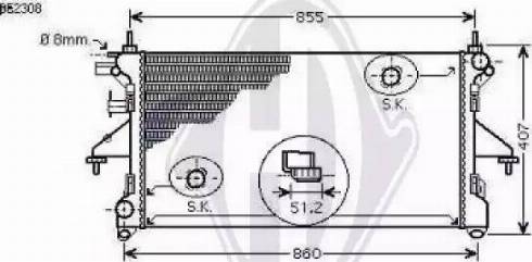 Diederichs 8348402 - Radiator, engine cooling autospares.lv