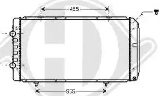 Diederichs 8348305 - Radiator, engine cooling autospares.lv