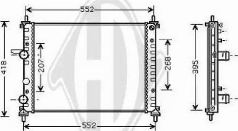 Diederichs 8347602 - Radiator, engine cooling autospares.lv