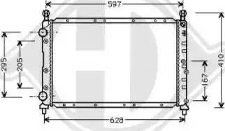 Diederichs 8304011 - Radiator, engine cooling autospares.lv