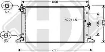 Diederichs 8229010 - Radiator, engine cooling autospares.lv