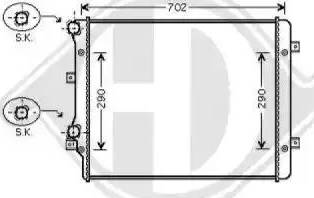 Diederichs 8221406 - Radiator, engine cooling autospares.lv