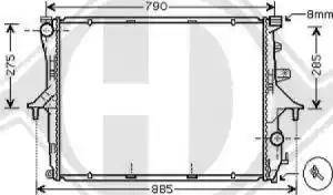 Diederichs 8228504 - Radiator, engine cooling autospares.lv