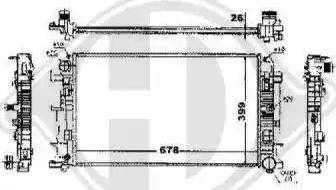 Diederichs 8228103 - Radiator, engine cooling autospares.lv