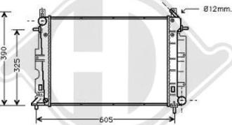 Diederichs 8751305 - Radiator, engine cooling autospares.lv