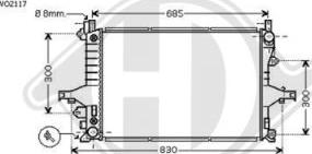 Diederichs 8766003 - Radiator, engine cooling autospares.lv