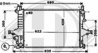 Diederichs 8768000 - Radiator, engine cooling autospares.lv