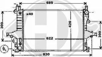 Diederichs 8768001 - Radiator, engine cooling autospares.lv