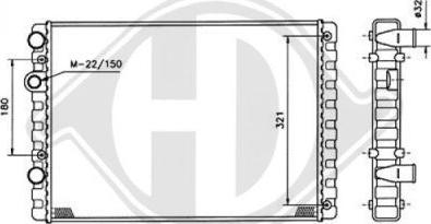 Diederichs 8730954 - Radiator, engine cooling autospares.lv