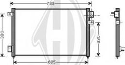 Diederichs DCC1481 - Condenser, air conditioning autospares.lv