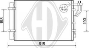 Diederichs DCC1543 - Condenser, air conditioning autospares.lv