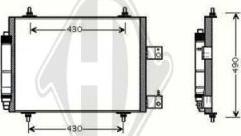 Diederichs DCC1587 - Condenser, air conditioning autospares.lv