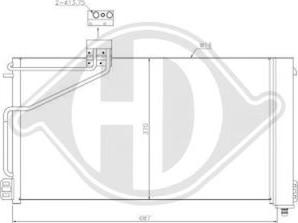 Diederichs DCC1687 - Condenser, air conditioning autospares.lv