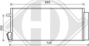 Diederichs DCC1634 - Condenser, air conditioning autospares.lv