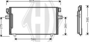 Diederichs DCC1099 - Condenser, air conditioning autospares.lv