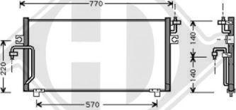 Diederichs DCC1096 - Condenser, air conditioning autospares.lv