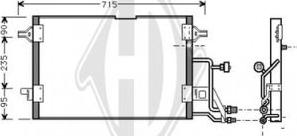 Diederichs DCC1015 - Condenser, air conditioning autospares.lv