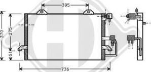 Diederichs DCC1017 - Condenser, air conditioning autospares.lv