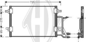 Diederichs DCC1027 - Condenser, air conditioning autospares.lv