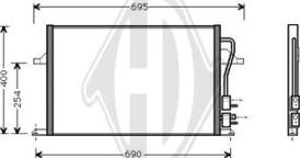 Diederichs DCC1163 - Condenser, air conditioning autospares.lv