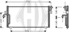 Diederichs DCC1100 - Condenser, air conditioning autospares.lv