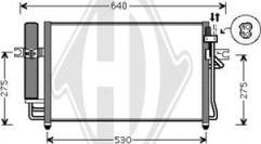 Diederichs DCC1892 - Condenser, air conditioning autospares.lv