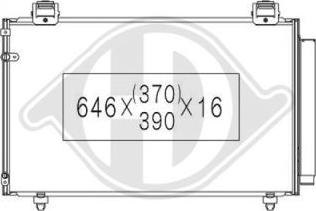 Diederichs DCC1811 - Condenser, air conditioning autospares.lv