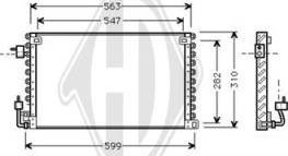 Diederichs DCC1308 - Condenser, air conditioning autospares.lv