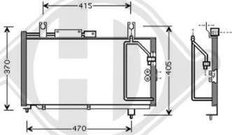 Diederichs DCC1385 - Condenser, air conditioning autospares.lv