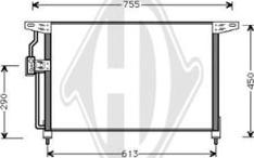 Diederichs DCC1286 - Condenser, air conditioning autospares.lv